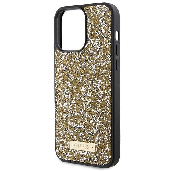 GUESS ETUI Rhinestone Metal Logo do iPhone 15 Pro