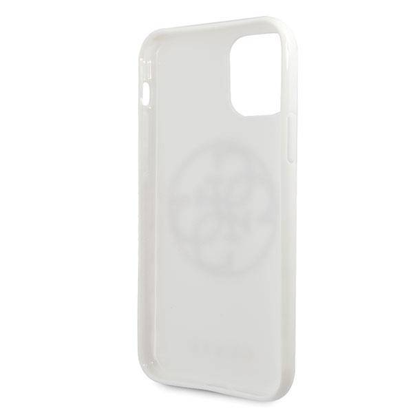 GUESS GLITTER 4G CIRCLE LOGO ETUI DO APPLE IPHONE 11 PRO MAX - WHITE