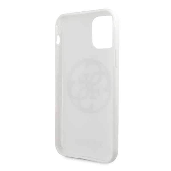 GUESS GLITTER 4G CIRCLE LOGO ETUI DO APPLE IPHONE 11 PRO - White