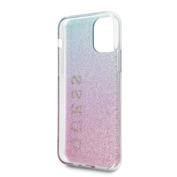 GUESS GLITTER GRADIENT ETUI DO APPLE IPHONE 11 PRO -  Pink Blue