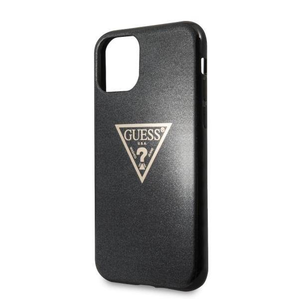 GUESS GLITTER TRIANGLE Etui do Apple iPhone 11 Pro Max - Black