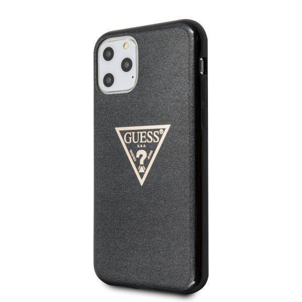 GUESS GLITTER TRIANGLE Etui do Apple iPhone 11 Pro Max - Black