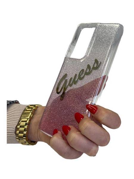 GUESS GRADIENT SCRIPT SAMSUNG S21 ULTRA - PINK