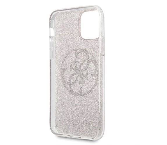 GUESS HARD CASE 4G CIRCLE GLITTER ETUI DO APPLE IPHONE 11 PRO MAX - Pink