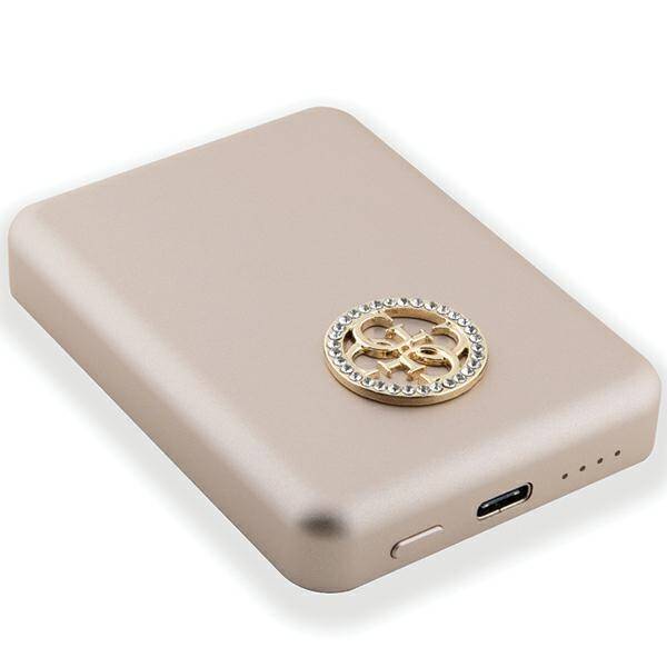 GUESS POWERBANK INDUKCYJNY 5W 3000MAH MAGSAFE 4G STRASSED METAL LOGO