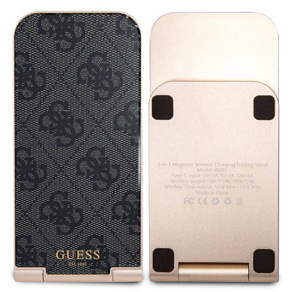 GUESS SKŁADANA ŁADOWARKA INDUKCYJNA 2W1 15W 4G PATTERN MAGSAFE