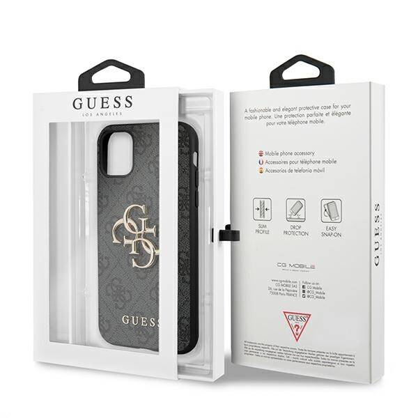 Guess 4G Big Metal Logo | Etui do iPhone 11 - GREY