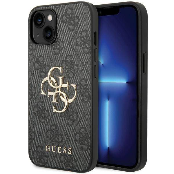 Guess 4G Big Metal Logo | Etui do iPhone 15 - GREY