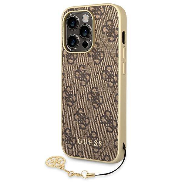 Guess 4G Charms | Etui do iPhone 14 Pro - BROWN