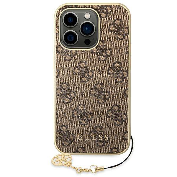 Guess 4G Charms | Etui do iPhone 14 Pro - BROWN