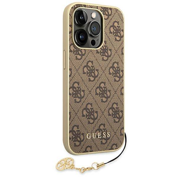 Guess 4G Charms | Etui do iPhone 14 Pro - BROWN