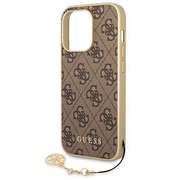 Guess 4G Charms | Etui do iPhone 14 Pro - BROWN