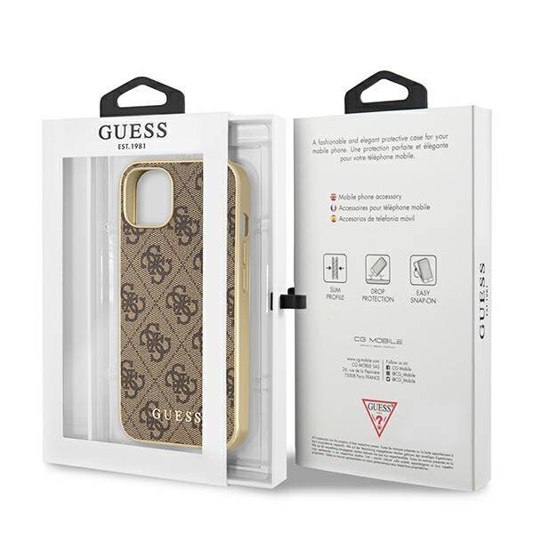 Guess 4G Collection MagSafe | Etui do iPhone 13 - BROWN