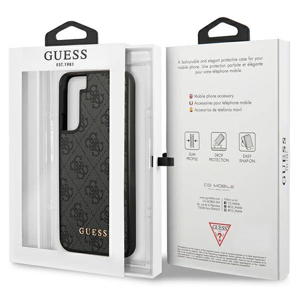 Guess 4G Metal Gold Logo | Etui do Galaxy S23 - GREY