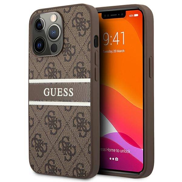 Guess 4G Stripe | Etui do iPhone 13 Pro - BROWN