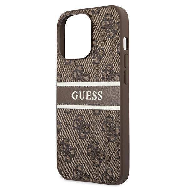 Guess 4G Stripe | Etui do iPhone 13 Pro - BROWN