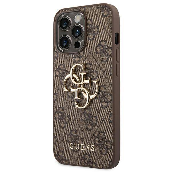 Guess Big Metal Logo | Etui do iPhone 14 Pro Max - BROWN