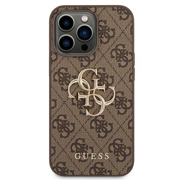 Guess Big Metal Logo | Etui do iPhone 14 Pro Max - BROWN