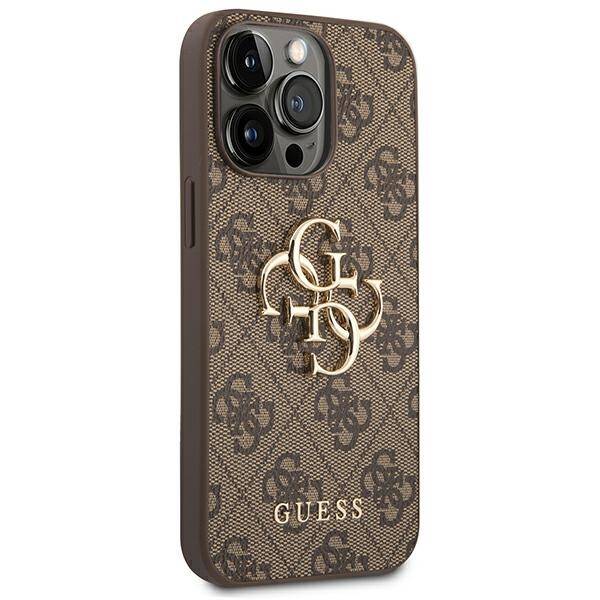 Guess Big Metal Logo | Etui do iPhone 14 Pro Max - BROWN