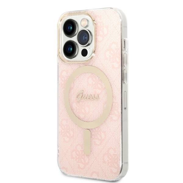 Guess Case+Charger | Etui do iPhone 14 Pro Max - PINK