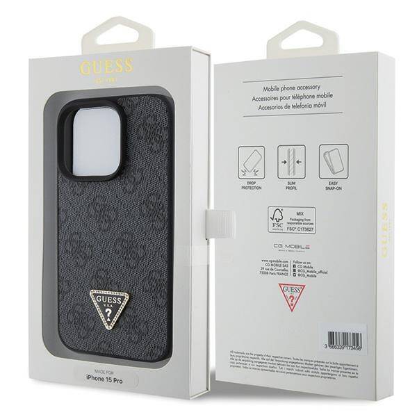 Guess Diamond Triangle | Etui do iPhone 15 Pro - BLACK