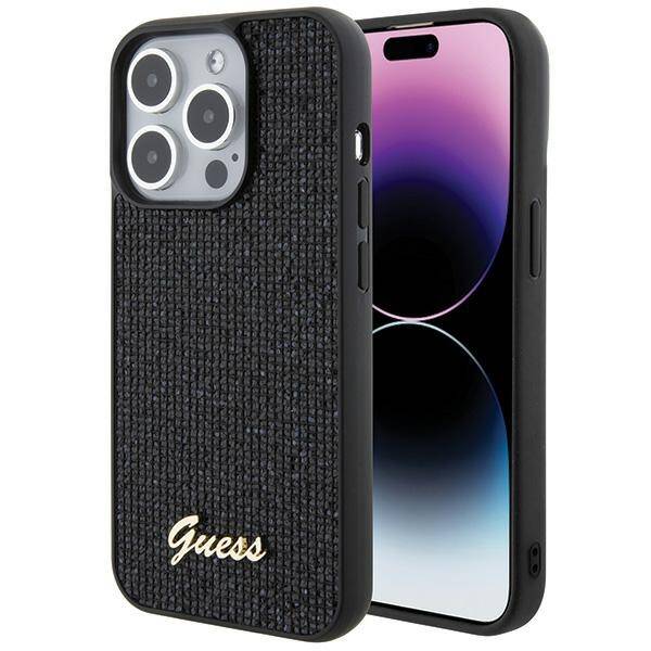 Guess Disco Metal Script | Etui do iPhone 15 Pro Max - BLACK