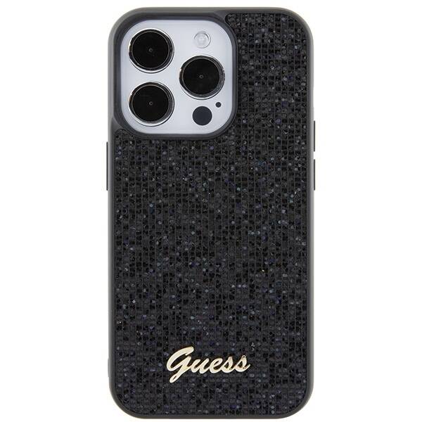 Guess Disco Metal Script | Etui do iPhone 15 Pro Max - BLACK