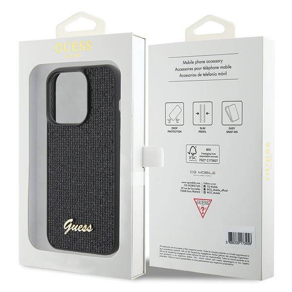 Guess Disco Metal Script | Etui do iPhone 15 Pro Max - BLACK