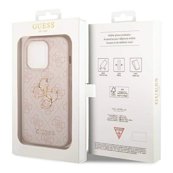 Guess ETUI 4G BIG METAL LOGO do iPhone 15 Pro Max