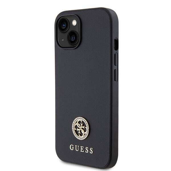 Guess ETUI 4G STRASS METAL LOGO do iPhone 15 Plus / 14 Plus