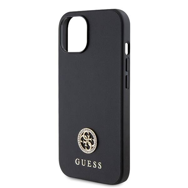 Guess ETUI 4G STRASS METAL LOGO do iPhone 15 Plus / 14 Plus