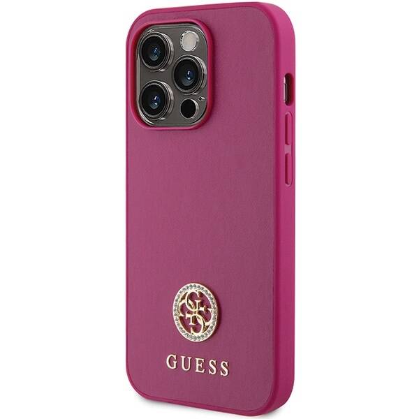 Guess ETUI 4G STRASS METAL LOGO do iPhone 15 Pro