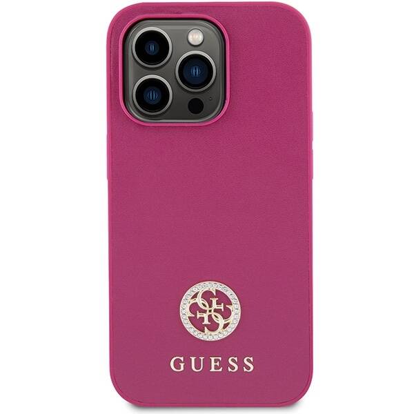 Guess ETUI 4G STRASS METAL LOGO do iPhone 15 Pro