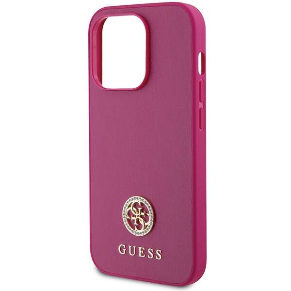 Guess ETUI 4G STRASS METAL LOGO do iPhone 15 Pro