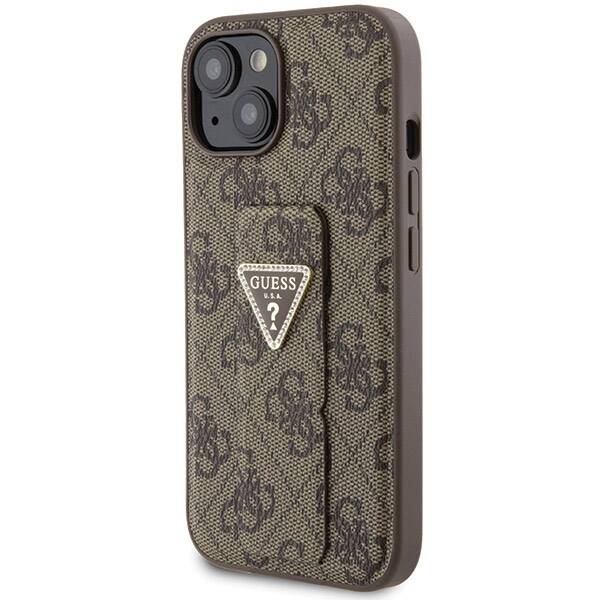 Guess ETUI GRIP STAND 4G TRIANGLE STRASS LOGO do iPhone 15 / 14 / 13