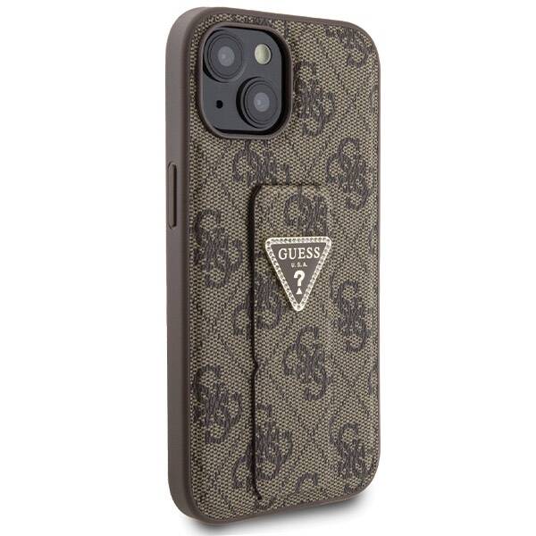 Guess ETUI GRIP STAND 4G TRIANGLE STRASS LOGO do iPhone 15 / 14 / 13