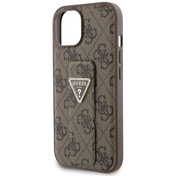 Guess ETUI GRIP STAND 4G TRIANGLE STRASS LOGO do iPhone 15 / 14 / 13