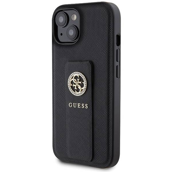 Guess ETUI GUESS GRIP STAND 4G SAFFIANO STRASS do iPhone 15 / 14 / 13