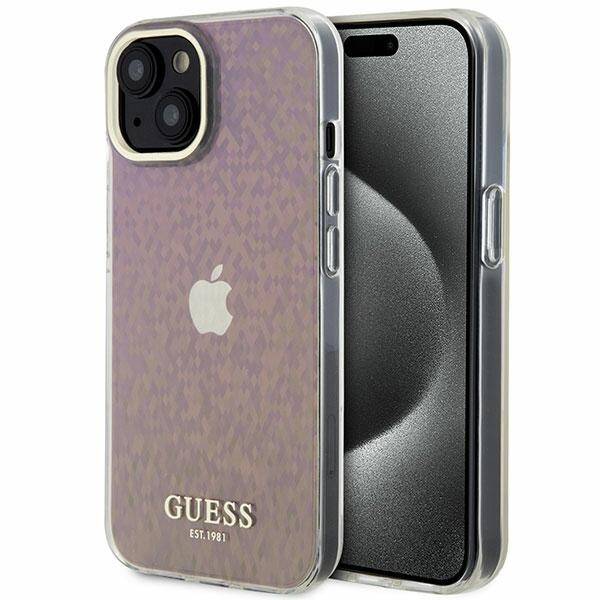 Guess ETUI IML FACETED MIRROR DISCO IRIDESCENT do iPhone 15 / 14 / 13