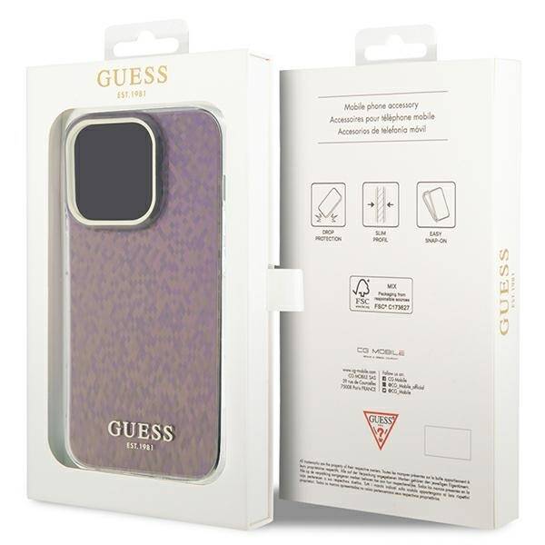 Guess ETUI IML FACETED MIRROR DISCO IRIDESCENT do iPhone 15 Pro