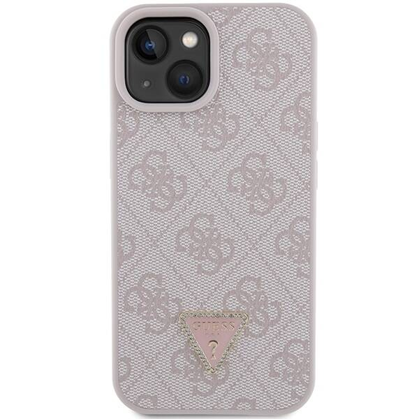 Guess ETUI LEATHER 4G TRIANGLE STRAS do iPhone 15 / 14 / 13