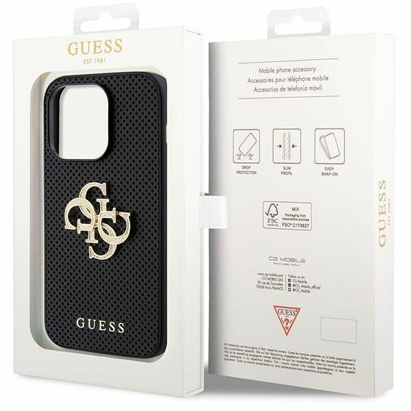 Guess ETUI PERFORATED 4G GLITTER do iPhone 15 Pro