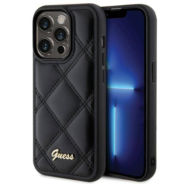 Guess ETUI QUILTED METAL LOGO do iPhone 15 Pro Max