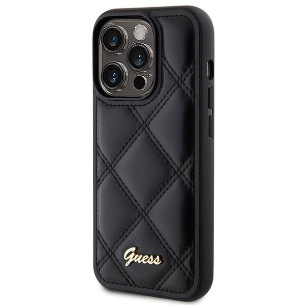 Guess ETUI QUILTED METAL LOGO do iPhone 15 Pro Max