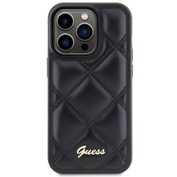 Guess ETUI QUILTED METAL LOGO do iPhone 15 Pro Max