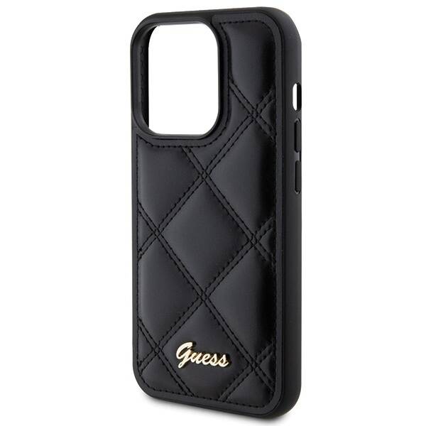 Guess ETUI QUILTED METAL LOGO do iPhone 15 Pro Max