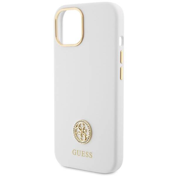 Guess ETUI SILICONE LOGO STRASS 4G do iPhone 15 / 14 / 13