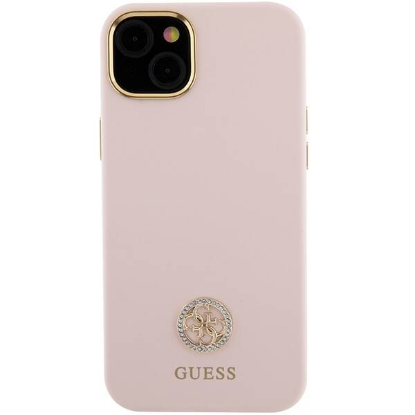 Guess ETUI SILICONE LOGO STRASS 4G do iPhone 15 Plus / 14 Plus