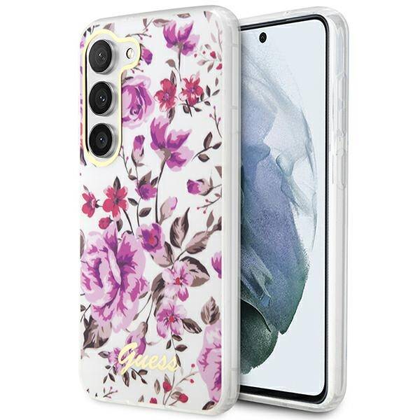 Guess Flower | Etui do Galaxy S23 Plus - WHITE