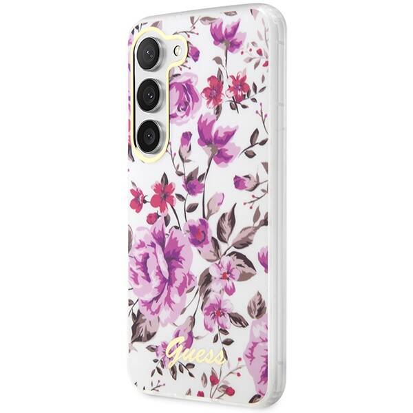 Guess Flower | Etui do Galaxy S23 Plus - WHITE